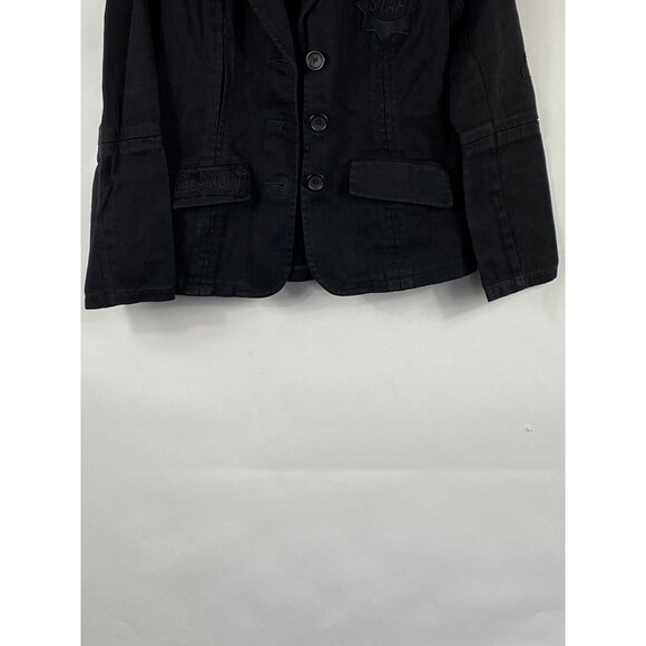 Moschino Jeans Three Button Single Breasted Blazer Jacket Black Size 4 A744 - Picture 8 of 9